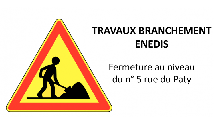 photo Avis de travaux rue du Paty - Le 4 novembre 2021