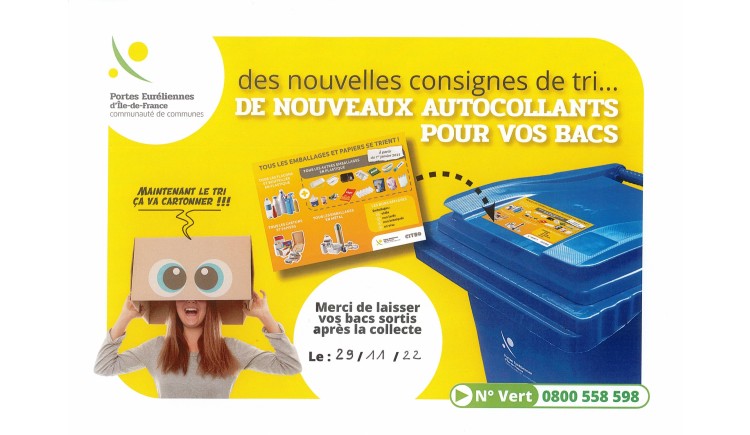 photo Etiquetage des bacs de tri