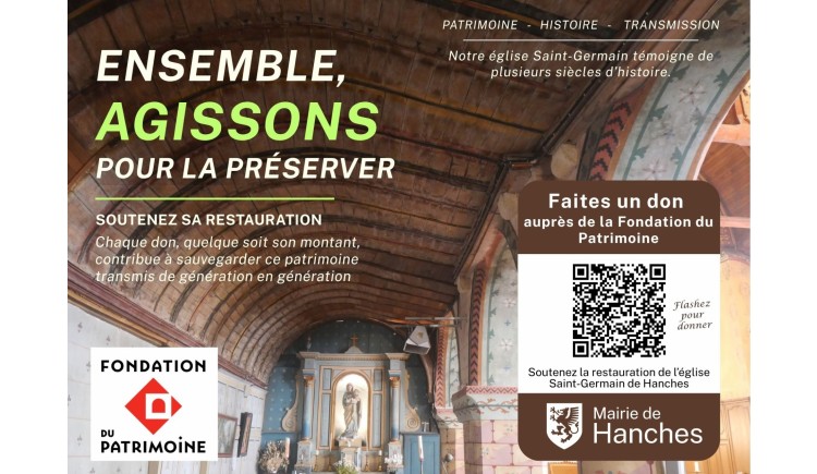 photo L’église Saint-Germain de Hanches : la Fondation du Patrimoine à nos côtés