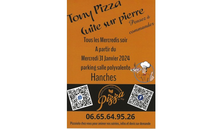 photo Tony pizza tous les mercredis soirs 
