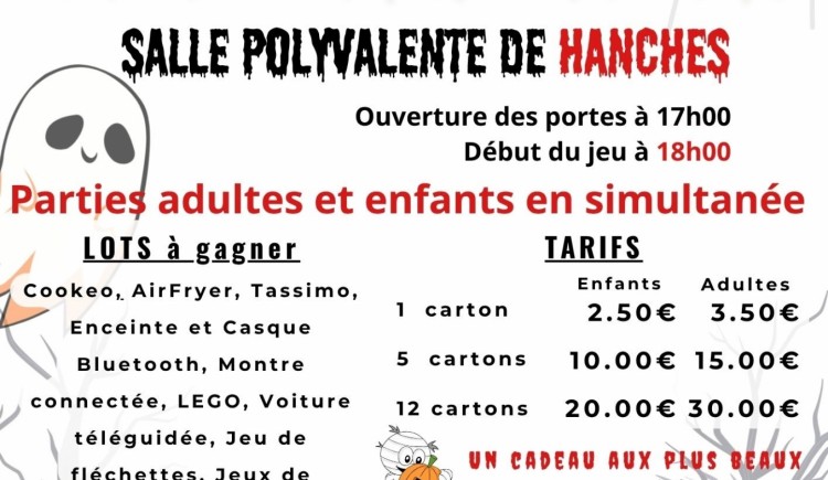 photo Loto Halloween organisé par Les Amis des Enfants de Hanches