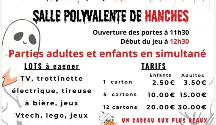 photo Loto Halloween organisé par Les Amis des Enfants de Hanches